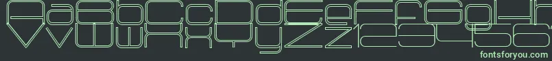 Radio1875Outlined Font – Green Fonts on Black Background