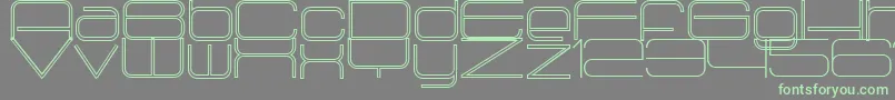 Radio1875Outlined Font – Green Fonts on Gray Background