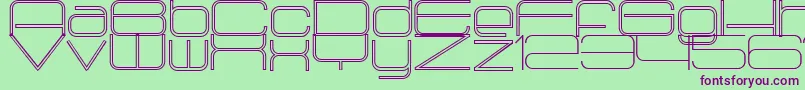 Radio1875Outlined Font – Purple Fonts on Green Background