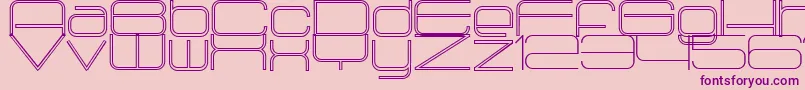 フォントRadio1875Outlined – ピンクの背景に紫のフォント