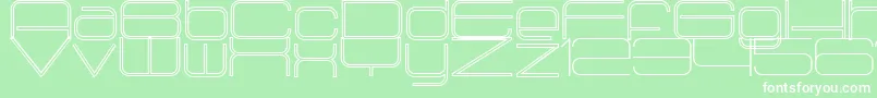 フォントRadio1875Outlined – 緑の背景に白い文字