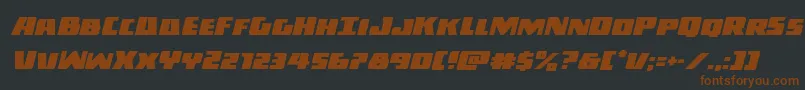 Darkallianceital-fontti – ruskeat fontit mustalla taustalla