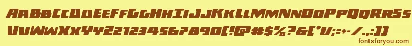 Darkallianceital Font – Brown Fonts on Yellow Background