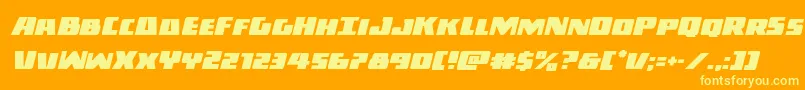 Darkallianceital Font – Yellow Fonts on Orange Background