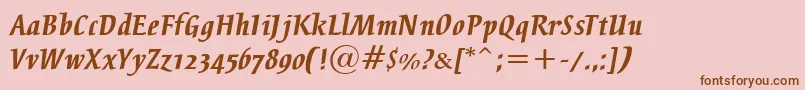 BreezeBold Font – Brown Fonts on Pink Background