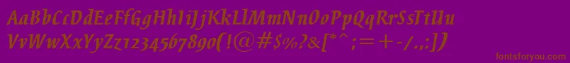 BreezeBold Font – Brown Fonts on Purple Background