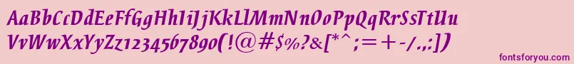 BreezeBold Font – Purple Fonts on Pink Background