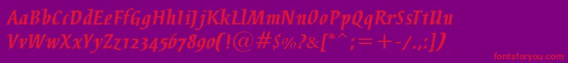 BreezeBold Font – Red Fonts on Purple Background