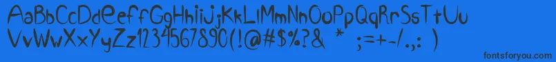VmfStyleTtf Font – Black Fonts on Blue Background