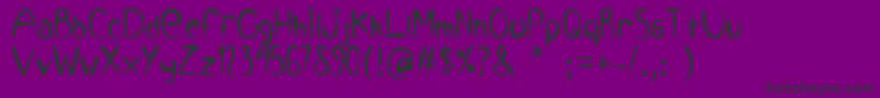 VmfStyleTtf-fontti – mustat fontit violetilla taustalla