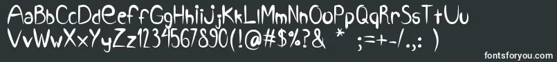 Шрифт VmfStyleTtf – белые шрифты на чёрном фоне