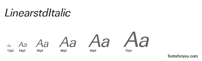 Größen der Schriftart LinearstdItalic