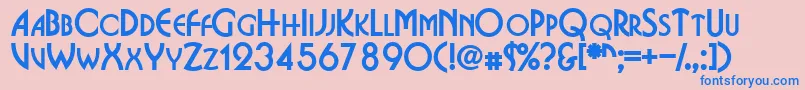 EpitomescapssskBold Font – Blue Fonts on Pink Background