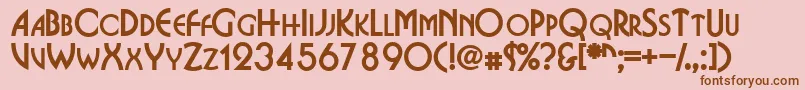 EpitomescapssskBold Font – Brown Fonts on Pink Background