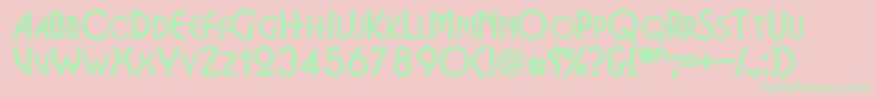 EpitomescapssskBold Font – Green Fonts on Pink Background