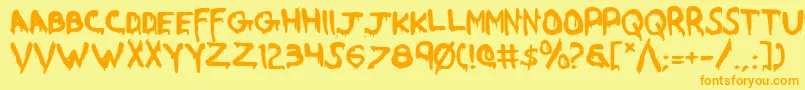 Were Font – Orange Fonts on Yellow Background