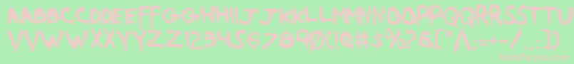 Were-fontti – vaaleanpunaiset fontit vihreällä taustalla