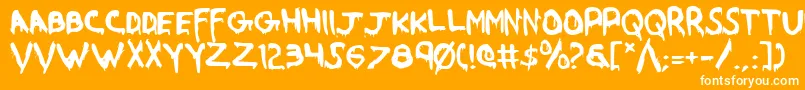 Were Font – White Fonts on Orange Background