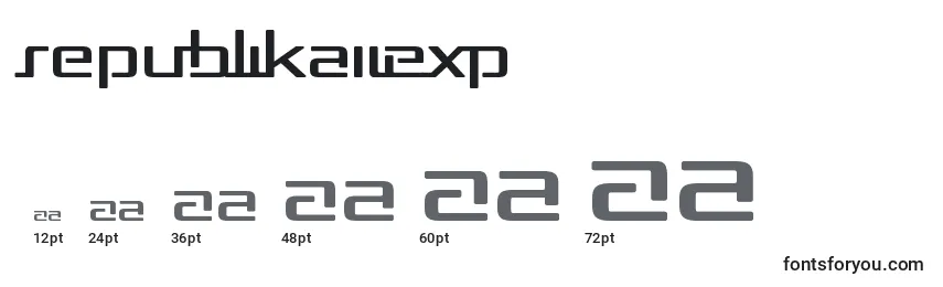 RepublikaIiExp Font Sizes