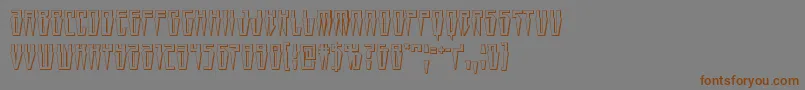 Swordtooth3D-fontti – ruskeat fontit harmaalla taustalla