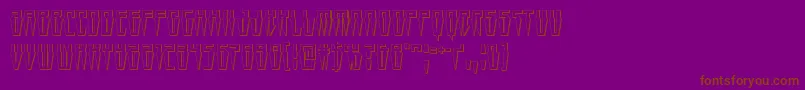 Swordtooth3D-Schriftart – Braune Schriften auf violettem Hintergrund