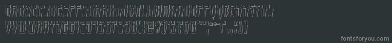 fuente Swordtooth3D – Fuentes Grises Sobre Fondo Negro