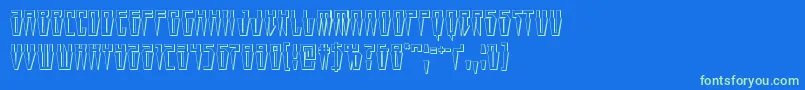 Swordtooth3D Font – Green Fonts on Blue Background