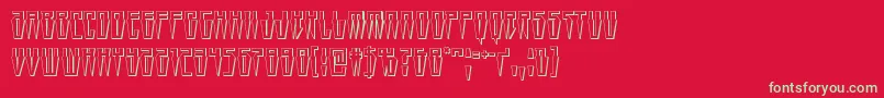 Swordtooth3D Font – Green Fonts on Red Background