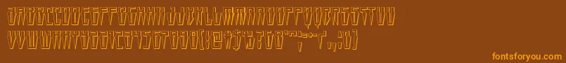 Swordtooth3D Font – Orange Fonts on Brown Background