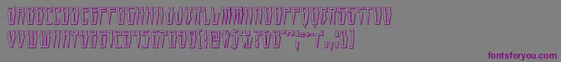 Swordtooth3D-Schriftart – Violette Schriften auf grauem Hintergrund