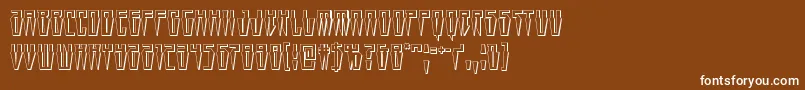 Swordtooth3D Font – White Fonts on Brown Background