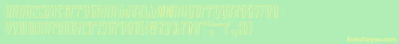 Swordtooth3D Font – Yellow Fonts on Green Background