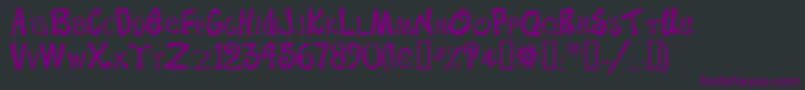 Czcionka Beachtyp – fioletowe czcionki na czarnym tle