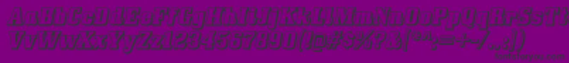 BullpenthreedRegular Font – Black Fonts on Purple Background