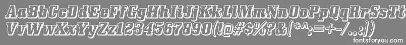 BullpenthreedRegular Font – White Fonts on Gray Background