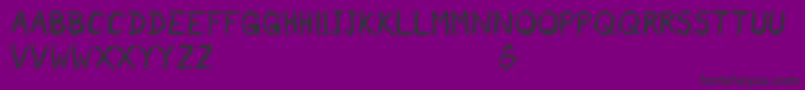 フォントRainneer – 紫の背景に黒い文字
