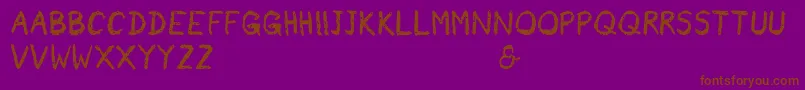 Rainneer Font – Brown Fonts on Purple Background