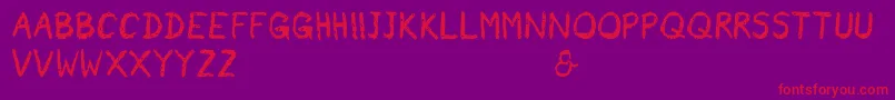 Rainneer Font – Red Fonts on Purple Background