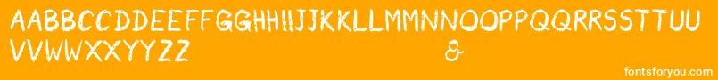 Rainneer Font – White Fonts on Orange Background