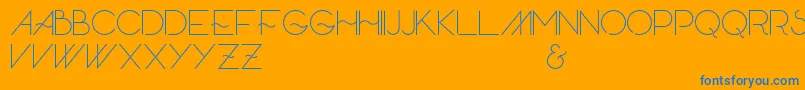 Skandar Font – Blue Fonts on Orange Background