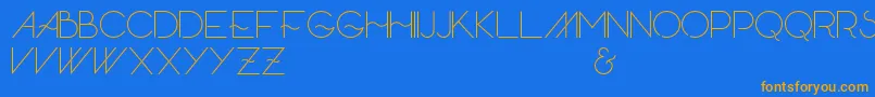 Skandar Font – Orange Fonts on Blue Background