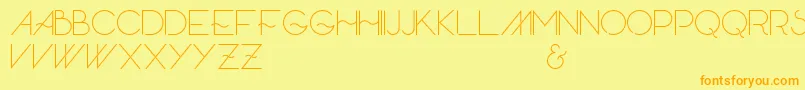 Skandar Font – Orange Fonts on Yellow Background
