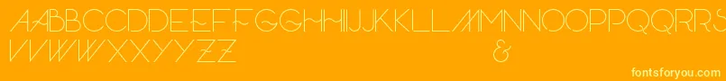 Skandar-fontti – keltaiset fontit oranssilla taustalla