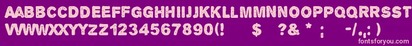 Alph Font – Pink Fonts on Purple Background