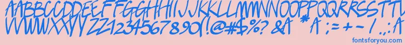 Шрифт Lush – синие шрифты на розовом фоне