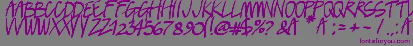 Lush-fontti – violetit fontit harmaalla taustalla