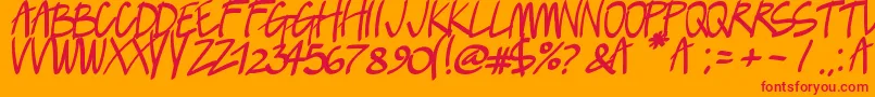 Lush Font – Red Fonts on Orange Background