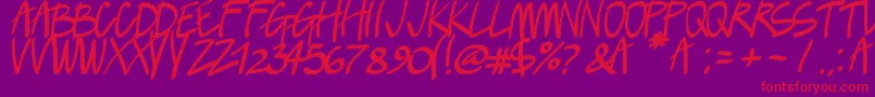Lush Font – Red Fonts on Purple Background