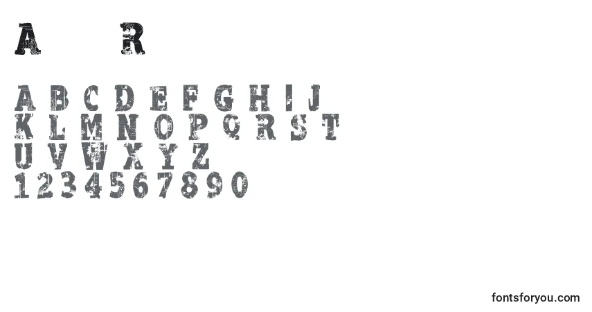 Czcionka ApocalypseRegular – alfabet, cyfry, specjalne znaki