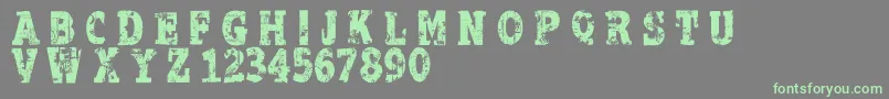 ApocalypseRegular Font – Green Fonts on Gray Background